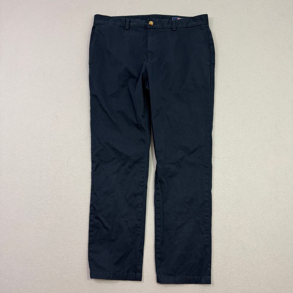 Vineyard vines Chino Pants Men's 35x30 Blue Straight Flat Front Preppy Casual